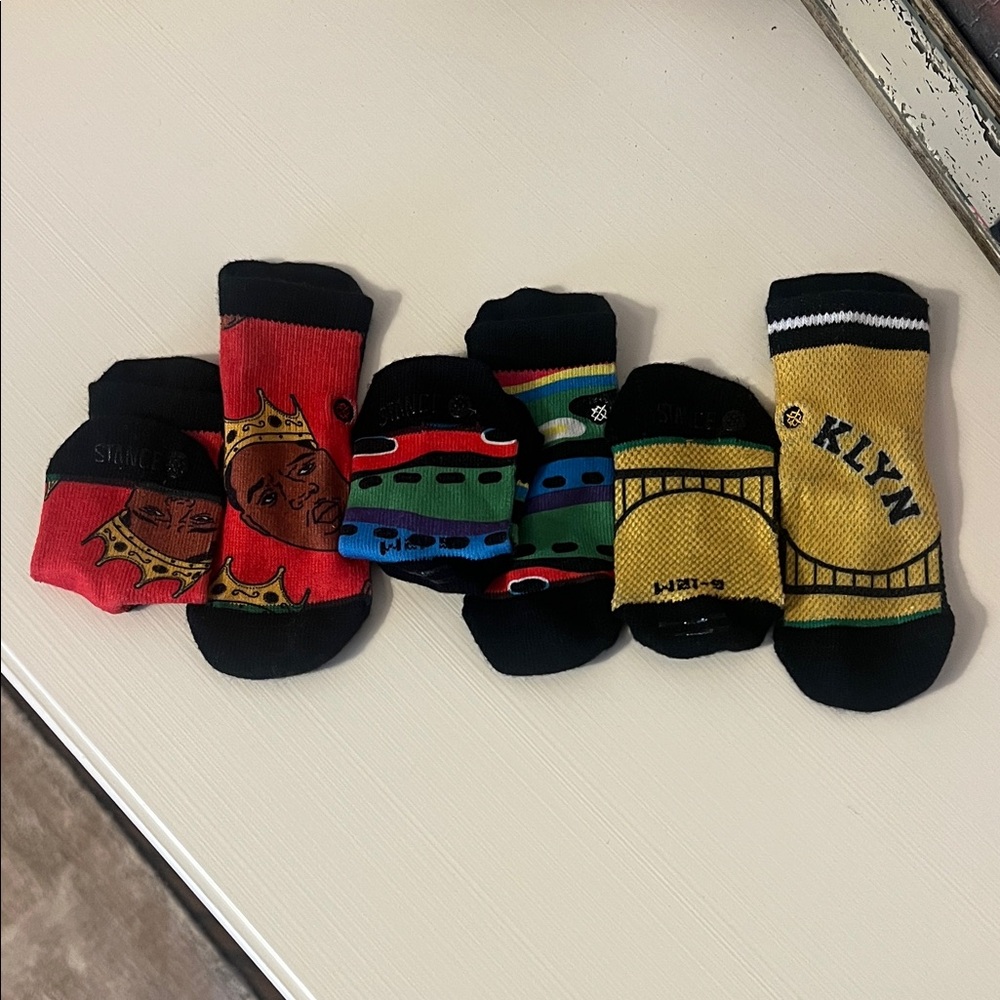 Stance Kids Graphic Socks Set - Red, Blue, Yellow. New!